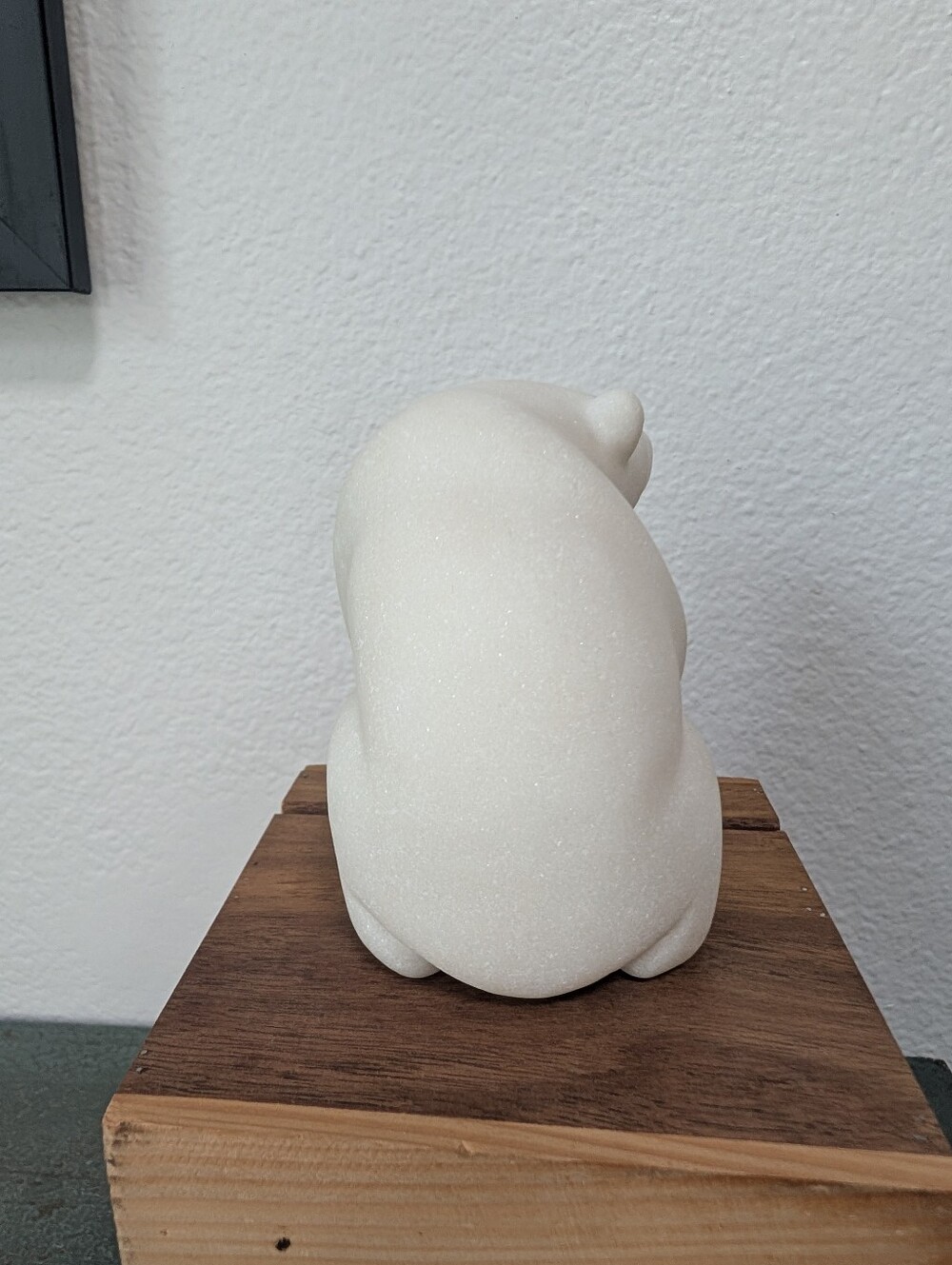 Cassiar Jade Heavy White Marble Polar Bear & Cub 4" Figurine with Box - Picture 7 of 13